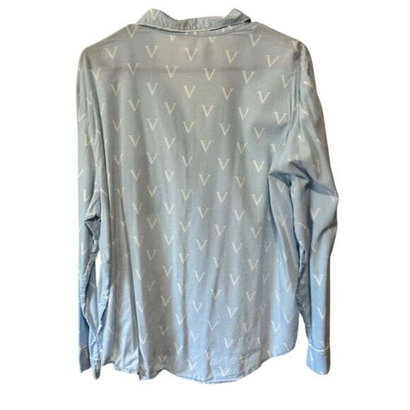 Victoria’s Secret Cotton Blue Ombré Button Down PJ Pajama Set - Picture 7 of 9